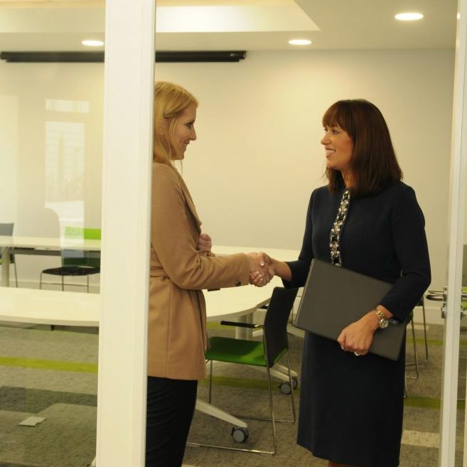 CK with Female Client at door 1 CK with Female Client at door 1