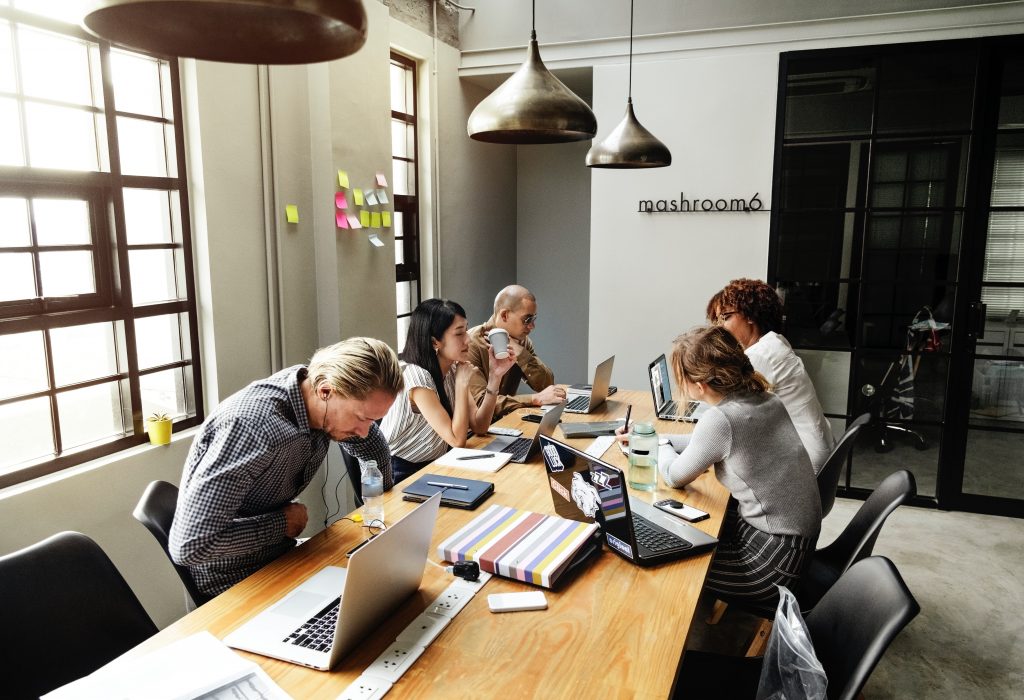 People at work in office